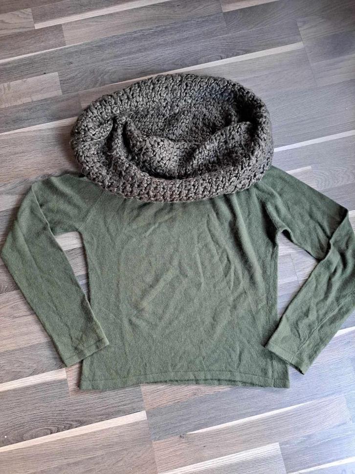 Bruphils trui met wol, angora en cashmere mt S/M, Kleding | Dames, Truien en Vesten, Zo goed als nieuw, Maat 36 (S), Groen, Ophalen of Verzenden