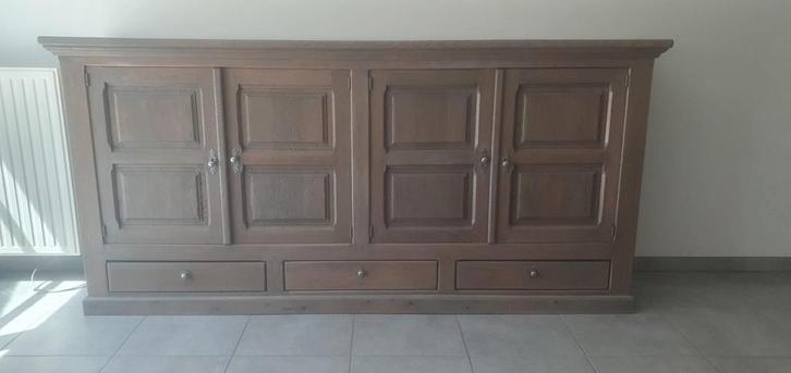 Lange vol eiken dressoir kast in perfecte staat, Huis en Inrichting, Kasten | Dressoirs, Zo goed als nieuw, Ophalen