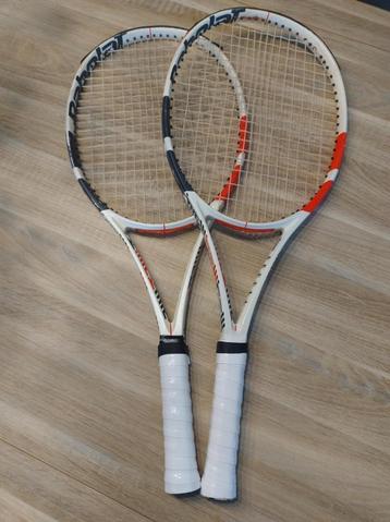 2 tennisrackets Babolat Pure Strike 100 (L00/250gr/26inch) beschikbaar voor biedingen