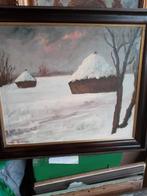 Sneeuw landschap gesigneerd, Antiek en Kunst, Ophalen