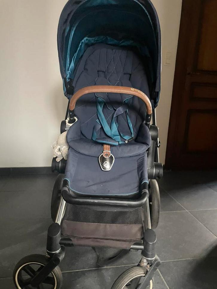 Cybex buggy + kinderstoel cloud z+ en wieg donkerblauw, Kinderen en Baby's, Kinderwagens en Combinaties, Kinderwagen, Ophalen