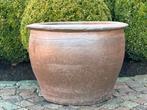 grand pot de fleurs en terre cuite - émaillé - diam. 50 cm, Enlèvement, Terracotta, Intérieur