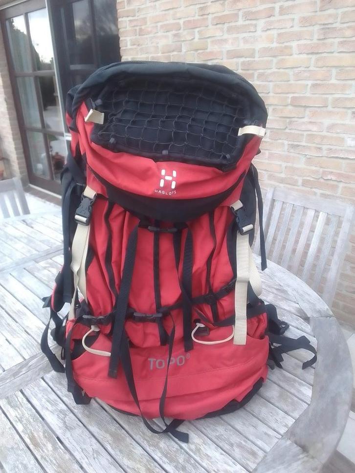 RUGZAK HAGLÖFS 60-75 LITER, Sport en Fitness, Bergsport en Wandelen, Zo goed als nieuw, Rugzak, Ophalen of Verzenden