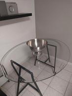 Glazen tafel, Huis en Inrichting, Ophalen, Vier personen, Ovaal, 100 tot 150 cm