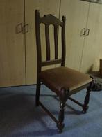 6 eiken stoelen, Huis en Inrichting, Stoelen, Ophalen, Hout, Gebruikt, Bruin