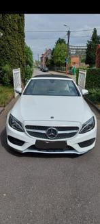 Mercedes serie C Cabrio C220DI25 automatique AMG line, Auto's, Mercedes-Benz, Achterwielaandrijving, Beige, Wit, Leder