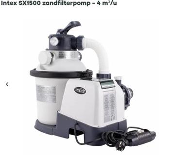 intex zandfilter SX1500 & zoutwatersysteem QS500 beschikbaar voor biedingen
