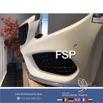 W205 C43 AMG VOORBUMPER Mercedes C Klasse WIT + GT GRIL COMP, Gebruikt, -, Voor, Ophalen of Verzenden