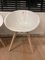 4x Pedrali Gliss design stoelen (wit/es houten poten) -2023, Comme neuf, Enlèvement, Blanc