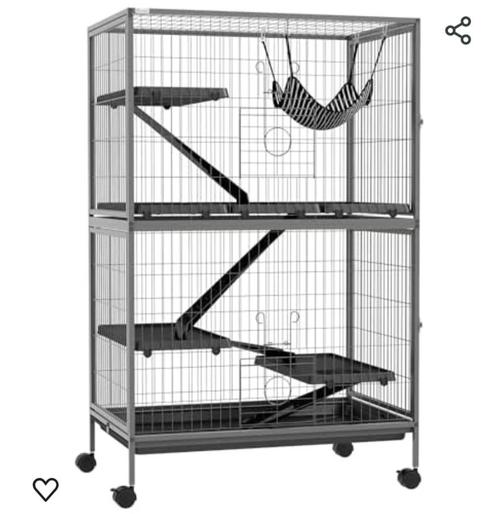 NIEUW - Knaagdierenkooi 4 verdiepen - 80 x 52 x 128 cm, Animaux & Accessoires, Rongeurs & Lapins | Cages & Clapiers, Neuf, Niche