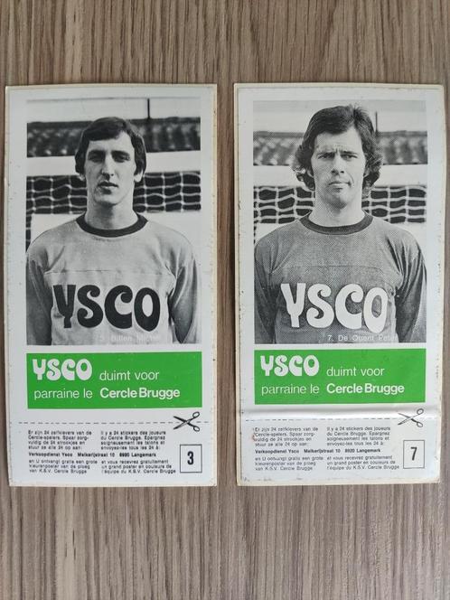 2 autocollants Cercle Bruges - YSCO 1974-1975, Collections, Articles de Sport & Football, Comme neuf, Affiche, Image ou Autocollant