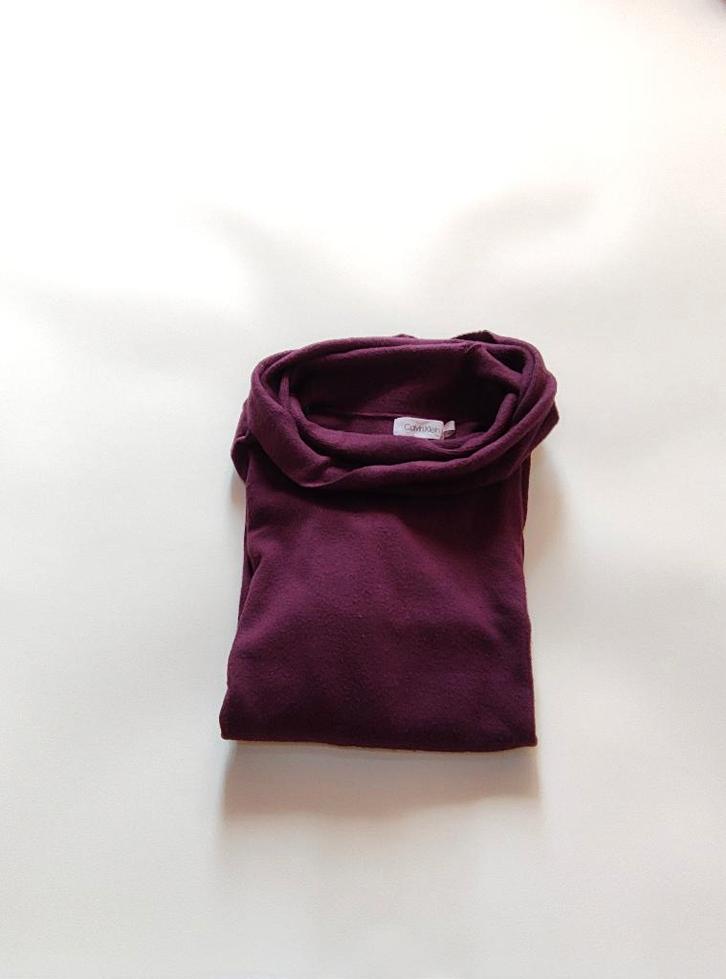 Pull col roulé Calvin Klein XL – Violet – Bon état, Kleding | Dames, Truien en Vesten, Gedragen, Maat 46/48 (XL) of groter, Paars