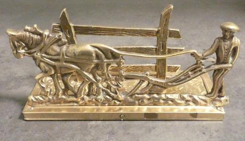 Vintage messing brievenhouder, servethouder [1599], Antiek en Kunst, Antiek | Brons en Koper, Brons, Ophalen of Verzenden