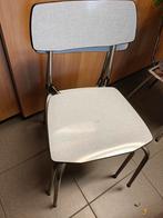 Vier dezelfde melamine stoelen wit chrome, Huis en Inrichting, Stoelen, Ophalen