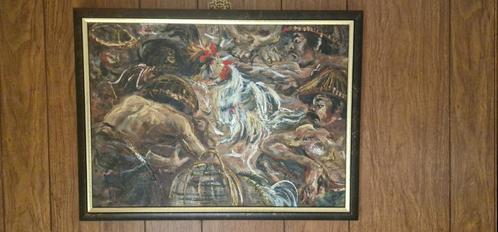 mooi tafereel vanuit Bali, Antiek en Kunst, Kunst | Schilderijen | Klassiek, Ophalen of Verzenden