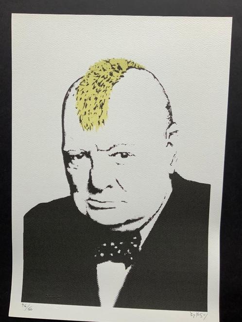 BANKSY TURF WAR litho genummerd en met reliëfstempel, Antiek en Kunst, Kunst | Litho's en Zeefdrukken, Ophalen of Verzenden