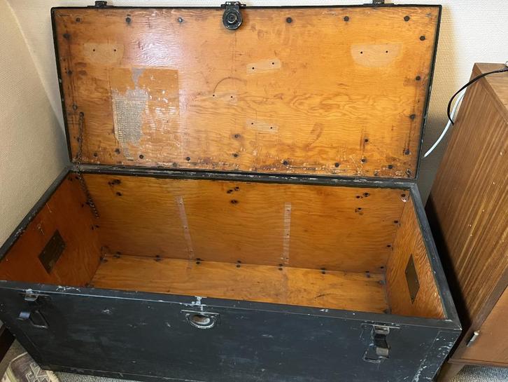 antieke legerkoffer militaria, Verzamelen, Militaria | Algemeen, Kist of Geocache, Ophalen