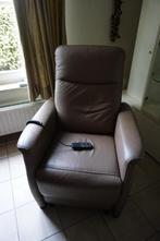 Fauteuil inclinable électrique en cuir avec 2 moteurs - comm, Comme neuf, 75 à 100 cm, Enlèvement, Cuir