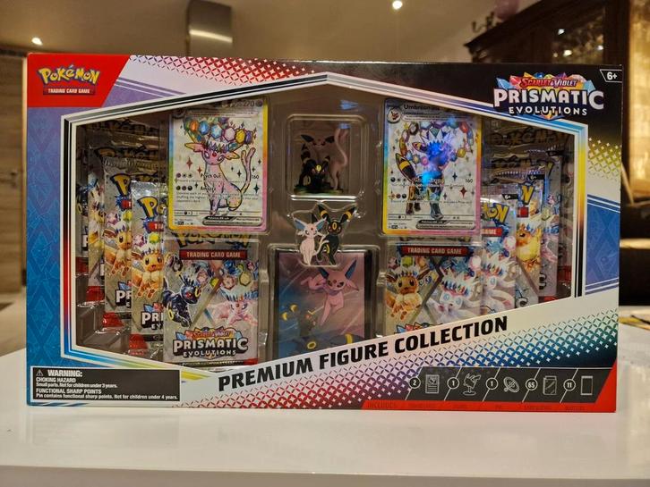 Prismatic Evolutions Premium figure collection, Hobby en Vrije tijd, Verzamelkaartspellen | Pokémon, Nieuw, Boosterbox, Foil, Ophalen