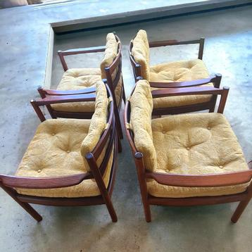 Scandinavische vintage fauteuils (4pcs), Mid-Century Modern