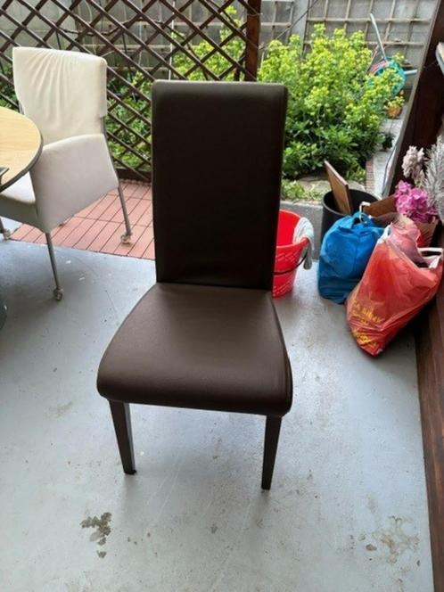 8 Lederen Stoelen, Huis en Inrichting, Stoelen, Zo goed als nieuw, Vijf, Zes of meer stoelen, Leer, Bruin, Ophalen