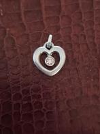 Collier pendentif coeur avec une pierre rose clair, Enlèvement ou Envoi, Rose, Utilisé, Avec strass