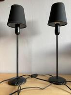 2 lampes de chevet noires, Enlèvement, Comme neuf, Métal, Moins de 50 cm