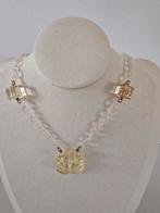 Chanel Ice Cube Vintage halsketting, Handtassen en Accessoires, Kunststof, Verzenden, Goud, Gebruikt