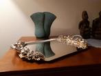 Verzilverde schaal met decoratieve handvaten, Ophalen of Verzenden