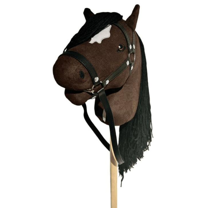 Luxe Stokpaard met open mond en staart | ByToizz | Kleur Bru, Hobby en Vrije tijd, Overige Hobby en Vrije tijd, Nieuw, Ophalen of Verzenden