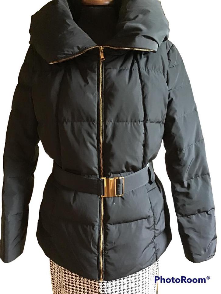 zwarte donsjas mt 40-42 Soaked, Kleding | Dames, Jassen | Winter, Zo goed als nieuw, Maat 42/44 (L), Zwart, Ophalen of Verzenden