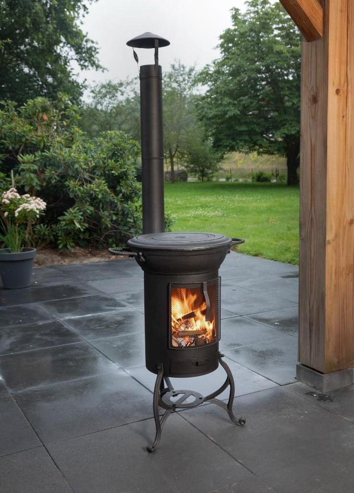 Gietijzeren Buitenkachel Krakatau / Tuinhaard, Tuin en Terras, Tuinhaarden, Nieuw, Ophalen of Verzenden