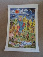 Gravure van het feest van Saint-Louis 2014 in AIGUES-MORTES, Antiek en Kunst, Ophalen of Verzenden