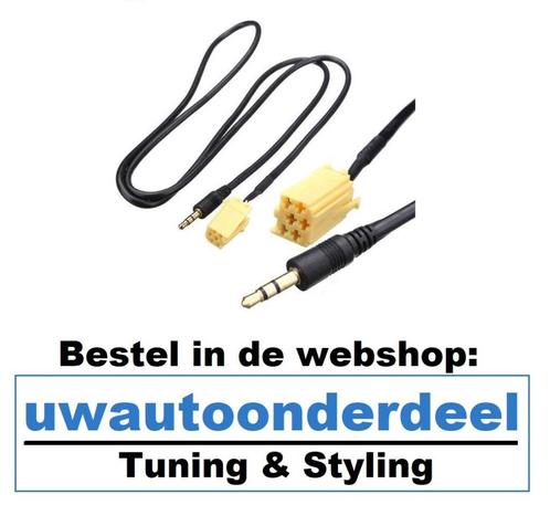 Fiat 500 Grande Punto Aux input Aux adapter Mp3 Iphone Ipod, Auto diversen, Tuning en Styling, Verzenden
