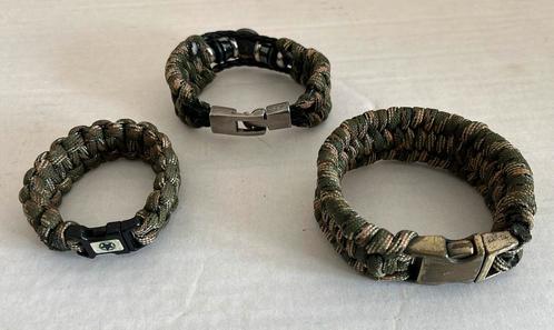 LOT Armband parakoord klikgesp (indien apart zie omschr), Handtassen en Accessoires, Armbanden, Gebruikt, Ophalen
