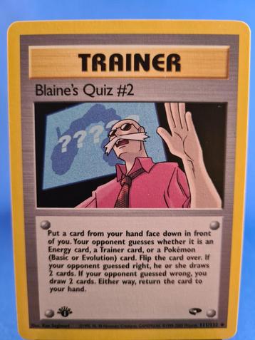 Blaine's Quiz #2 111/132 - Gym Challenge (1st edition) beschikbaar voor biedingen