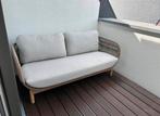 3-zit loungebank CATALINA - Beige/acaciahout, Tuin en Terras, Ophalen, Zo goed als nieuw
