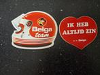 Vintage sticker Belga team helm tabak sigaretten, Ophalen of Verzenden, Zo goed als nieuw, Merk