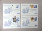 4 diverse briefkaarten STAMPILOU - 2002, Postzegels en Munten, Ophalen of Verzenden