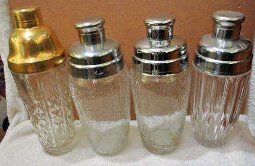 Verzameling kristallen schaekers en ijsemmers 9 stuks., Antiek en Kunst, Antiek | Glaswerk en Kristal, Ophalen