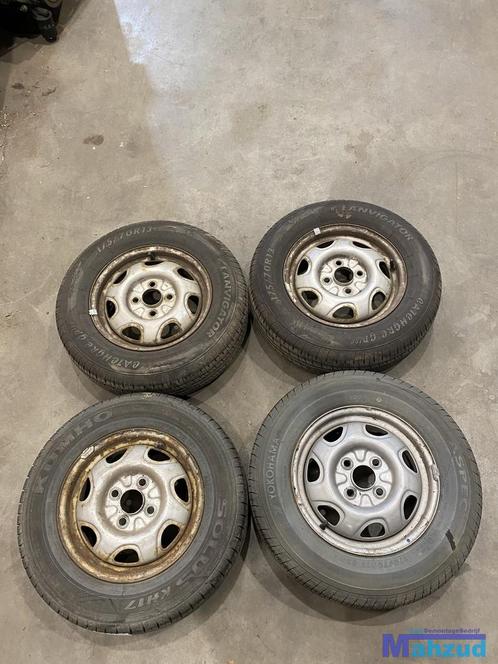 MITSUBISHI COLT 5 stalen velgen banden 4x100 13 inch, Auto-onderdelen, Overige Auto-onderdelen, Mitsubishi, Gebruikt, Ophalen