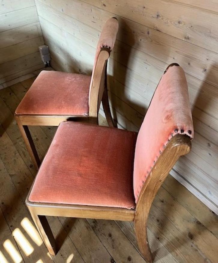 2 gestoffeerde stoelen, Antiek en Kunst, Antiek | Meubels | Stoelen en Sofa's, Ophalen