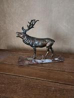 Bronzen Hert op marmer, Antiek en Kunst, Ophalen
