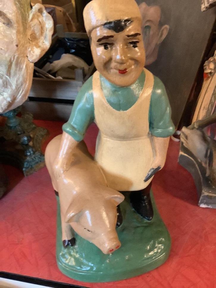 Antieke slagerij ( slagertje varken ) jaren 40/50, Antiek en Kunst, Antiek | Overige Antiek, Ophalen