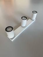 Witte rail met 3 spots van Philips (LED), Ophalen, Metaal of Aluminium, Zo goed als nieuw, Led