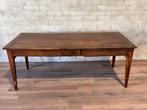Antieke Franse boerentafel met 3 lades - verlengbaar, Ophalen of Verzenden