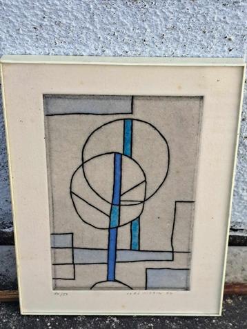 eau forte les 2 arbres signe jorj morin beschikbaar voor biedingen