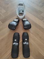 kickboks fight set bokshandschoenen, helm en scheenbescherme, Sport en Fitness, Vechtsporten en Zelfverdediging, Ophalen of Verzenden