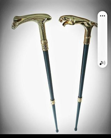 Canne de marche (2) - Bronze doré - Collection & Luxe beschikbaar voor biedingen