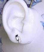 oorknopjes zilver wit met diamantjes, Overige materialen, Verzenden, Wit, Nieuw